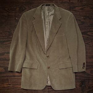 Vintage Men's Beige Corduroy Sport Coat Blazer 41L